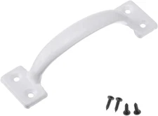 V171 6-1/2" Gate Handle, Screen Door Handle in White