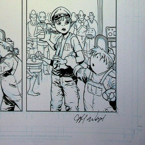 JEFF WEIGEL Signed Quantum Mechanics HAND INKED INTERIOR PAGE 118 Oni Press #JW - Picture 2 of 3