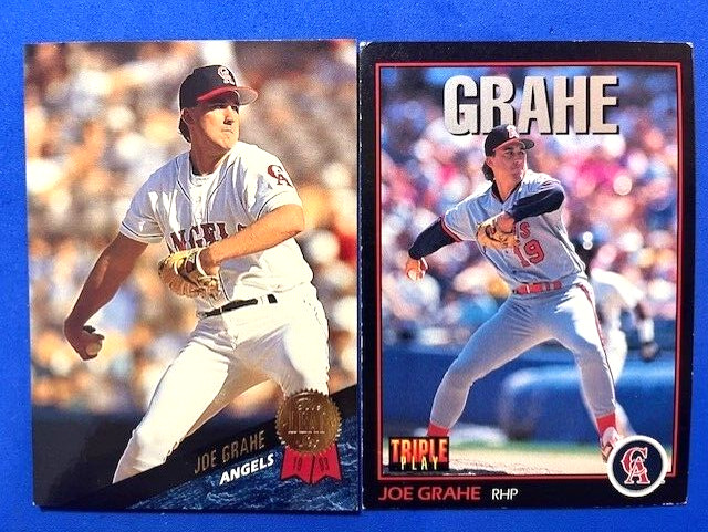 MLB - Joe Grahe 1993 Leaf & 1993 Donruss Triple Play Baseball - Angels