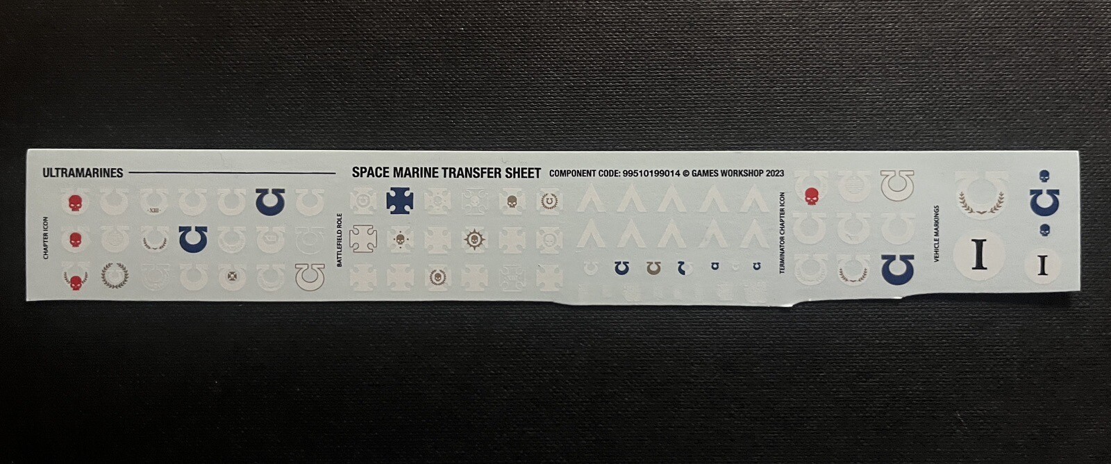 SPACE MARINE TRANSFER SHEET DECALS - OOP NEW WARHAMMER 40.000 40k - Foto 4