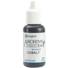 Ranger Archival Pad Reinker Cobalt 0.5oz Stamping Supply Refill Ink