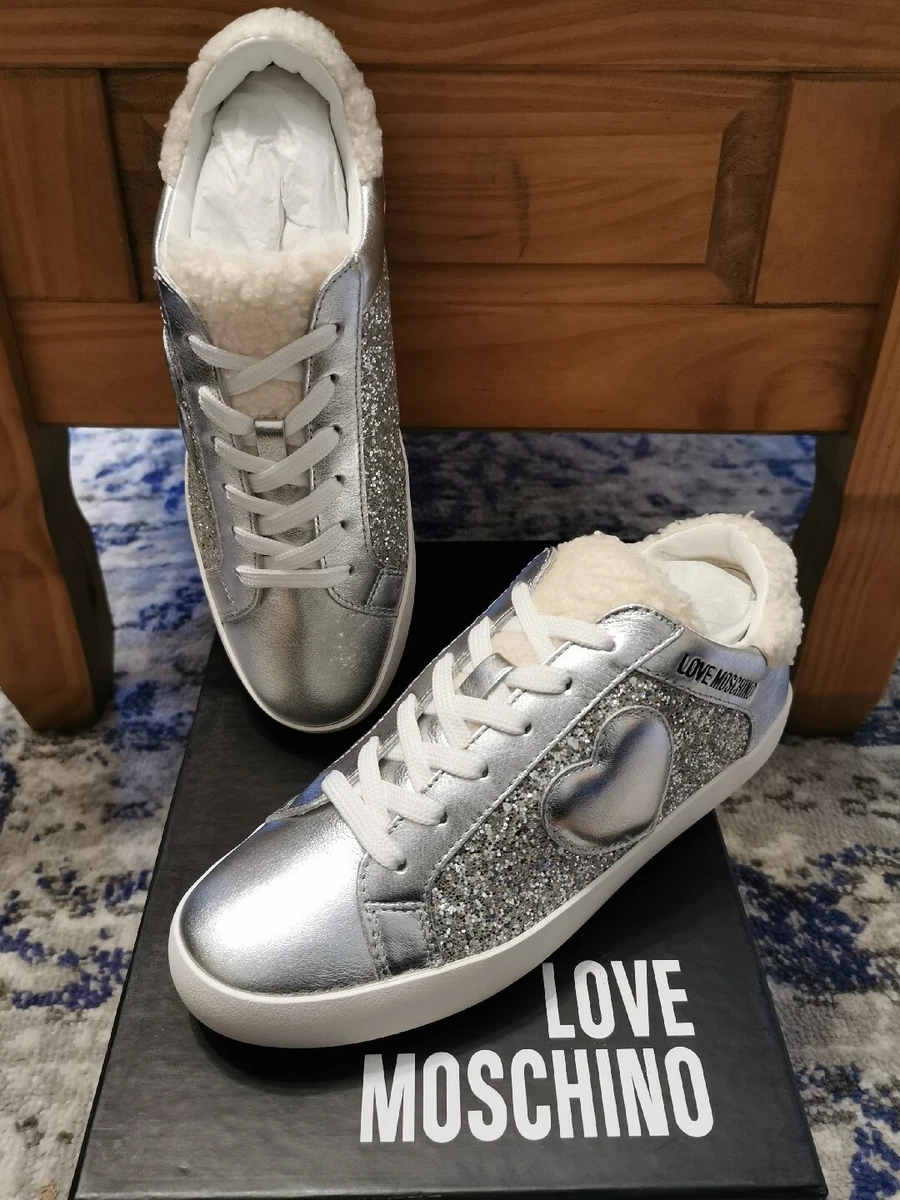 Love moschino sales glitter trainers