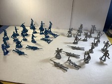 United States Civil War Plastic Toy Soldiers Lot Of 38 Figures North South