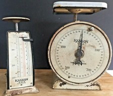 TWO Hanson Brothers Scale Co. Chicago Scale “Metric RARE Models Primitive Rustic