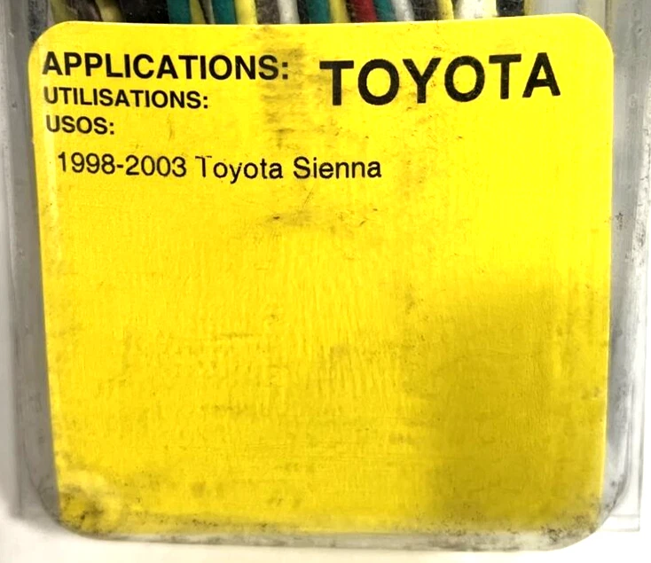 Kit de cableado de remolque Valley T-Connector 33475 para Toyota Sienna 1998-2003 Foto 4 de 4