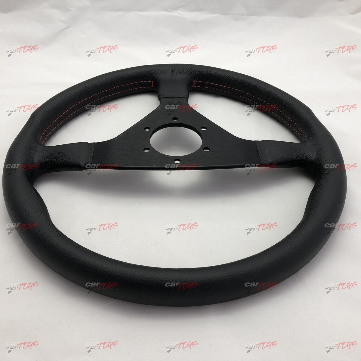 MOMO モンテカルロ MOMO MONTECARLO RED Leather steering wheel Red Stitch 350MM