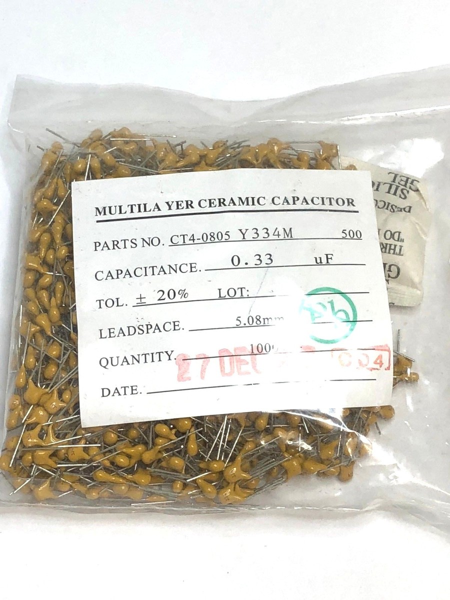 Capacitor 334 0.33UF 334PF 330NF 50V Multilayer ceramic lot 25
