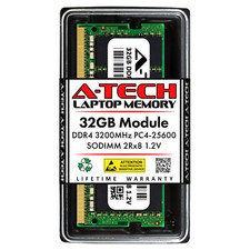 32GB DDR4 PC4-25600 SODIMM Replacement for Micron MTA16ATF4G64HZ-3G2 Memory RAM