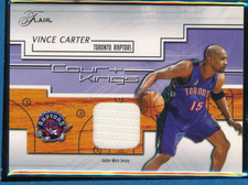 2002-2003 Flair Court Kings Game Worn Jersey Vince Carter Toronto Raptors NBA SP