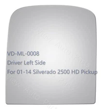 Upper Tow Mirror Glass for 01-14 Silverado 2500 HD Driver Left Side Pickup 4114