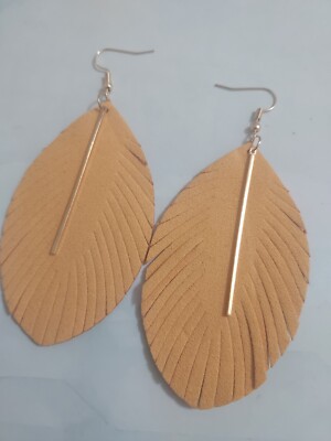 Yellow  Leaf  Earrings 