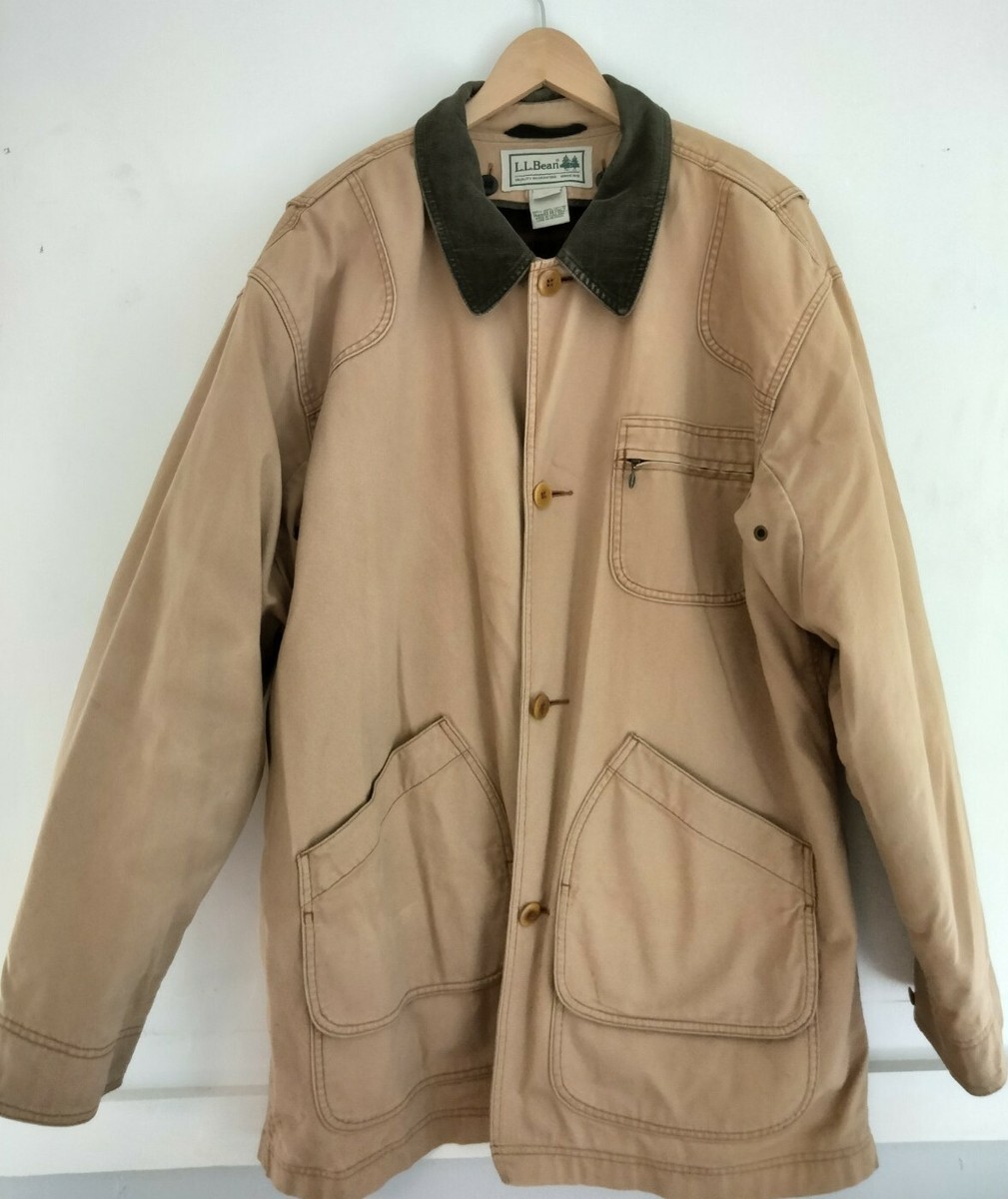 Men's Vintage LL Bean Canvas Hunting Jacket Corduroy X-Large Men's Vintage LL Bean Canvas Hunting Jacket Corduroy X-Large