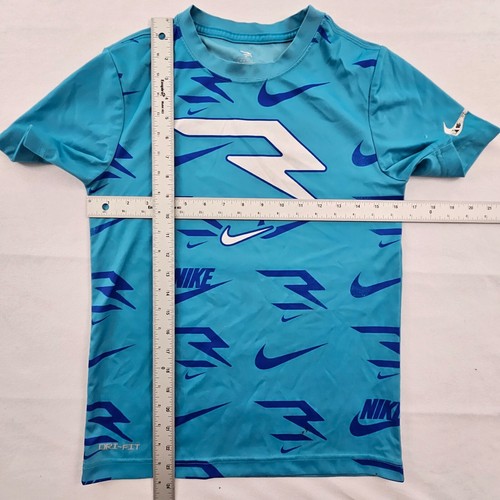 Nike 3 Brand Blue Short Sleeve Performance Graphic Print T-Shirt Youth M - Picture 10 of 12