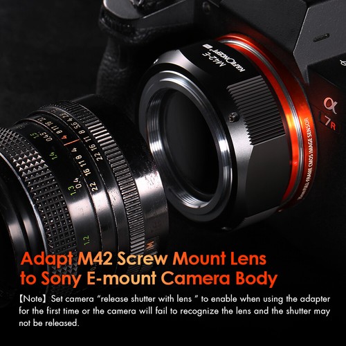 K&F Concept Adapter Pro for M42 Screw mount Lens to Sony E NEX Camera A6500 A7S - Picture 11 of 12