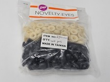 Bulk VTG Zim's Black E-Type 14mm Oval Plastic Animal Safety Nose Craft Doll Toy