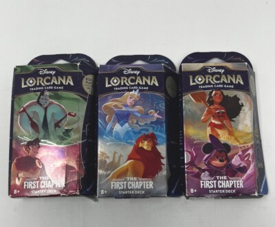 Disney Lorcana TCG The First Chapter Starter Deck Set Of 3 New Factory  Sealed | eBay