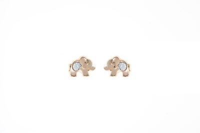 Ohrstecker Elefant 9 kt Gold mit Kristall Andralok