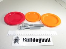 2014 General Mills Let  s Play Food Old El Paso Plate Fork Lot Toy Cook Plates