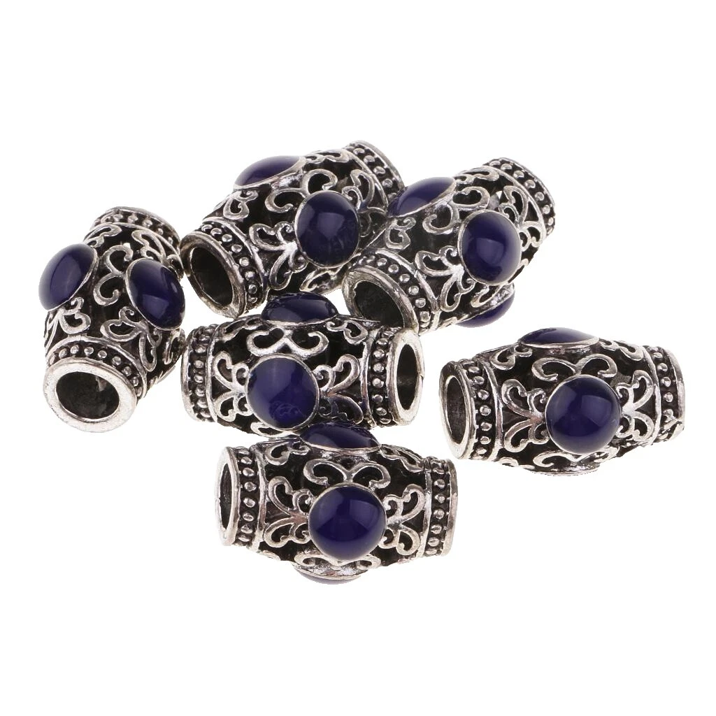 Metal Alloy Tube Multicolor Jewelry Making Beads