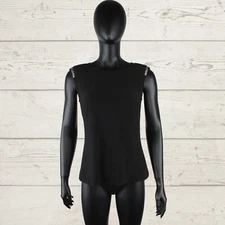 FRANK LYMAN CANADA Women's Black Slim Elegant Stretch Top Vest Strappy UK 10
