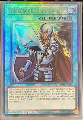 YuGiOh! Auslöschungsinformant RA02-DE063 Ultimate Rare 1.Auflage NM DE