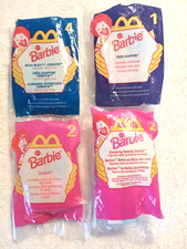 MCDONALD'S HAPPY MEAL 1998,1999, BARBIE AND TEEN SKIPPER, LOT OF 4, NEW SEALED