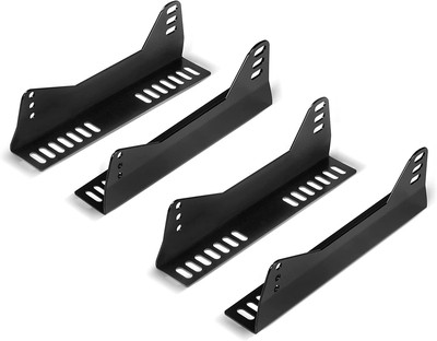 Universal Bucket Seats Mounting Brackets Compatible for Bucket Race Seats-Black（