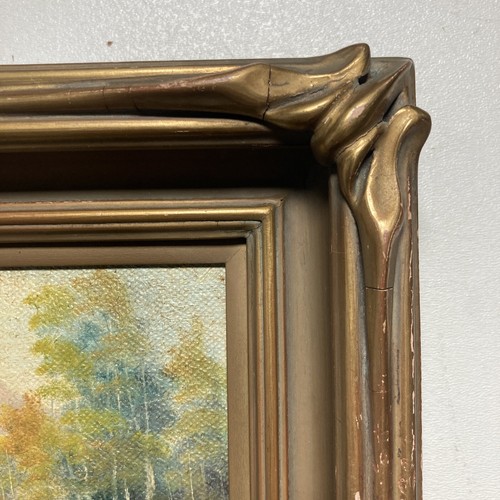 Antique Vintage Original Small Gem Oil Painting Impressionist Landscape -Signed - Picture 10 of 23