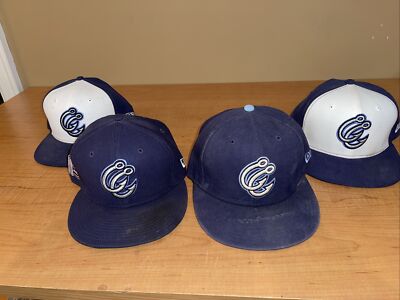 (4) 2014 Corpus Cristi hooks game worn hats Alex Sogard 22