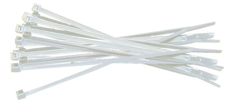HOMEWORK88 100 Pack- 5.9" Cable Ties , White , UV Weather Resistant , 50LB , 4.8X150MM , UL