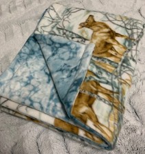 NEW Medium 28" x 47" Scene, Blue Marble Print Dog Fleece Blanket