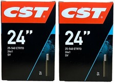 2 Pack of 24 x 1 Inner Tube 25-540 Straight Schrader Valve SV Wheelchair 24x1