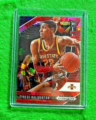 TYRESE HALIBURTON PRIZM RED ICE ROOKIE CARD IOWA STATE RC KINGS 2020 PRIZM DP  