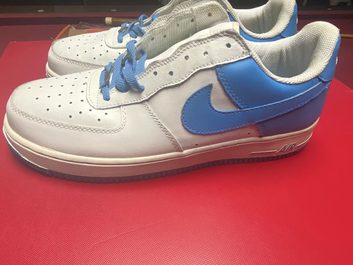 nike white and blue shoes