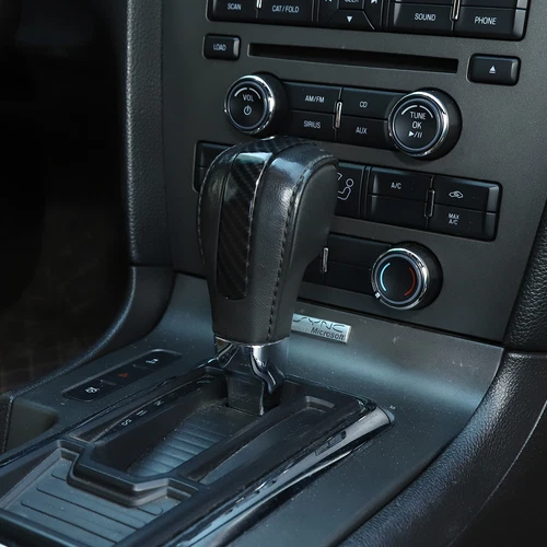 Carbon Fiber ABS Central Gear Shift Knob Trim Cover Fit For Ford Mustang 2010-14 - Foto 7 di 15