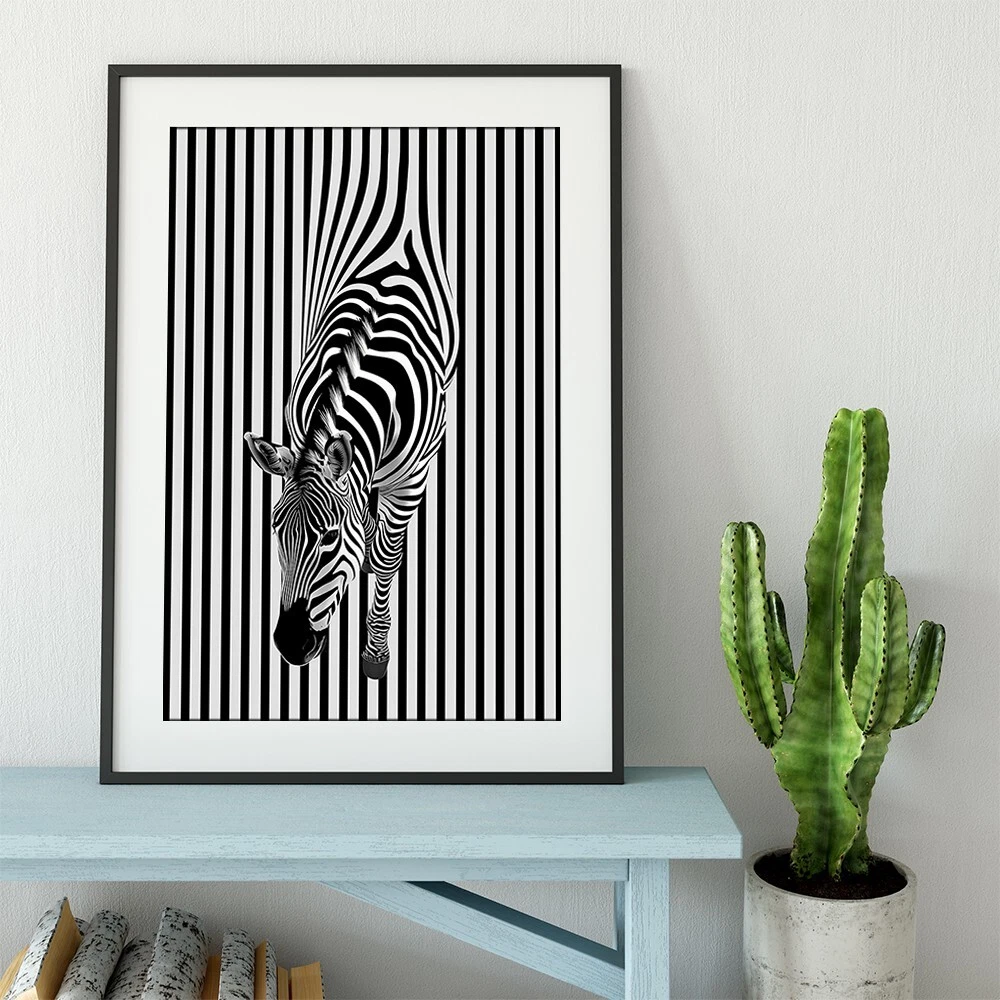 Zebra Colored Zebre Color Home DECO Wall Art Poster Grand Zebra Colored Zebre Color Home DECO Wall Art Poster Grand