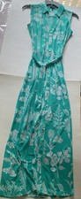 Talbots Dress. Size S. Teal & White Hawaiian. Great Shape!