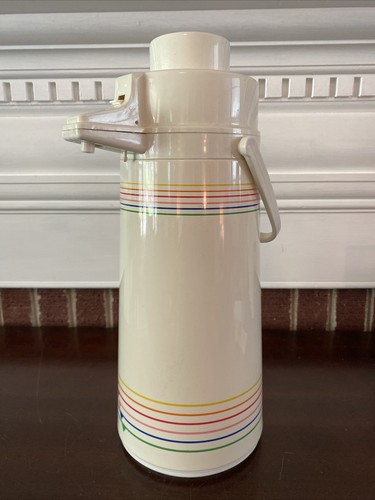 Phoenix Rainbow Stripe Vintage Thermal Coffee Air Pot - Picture 2 of 12