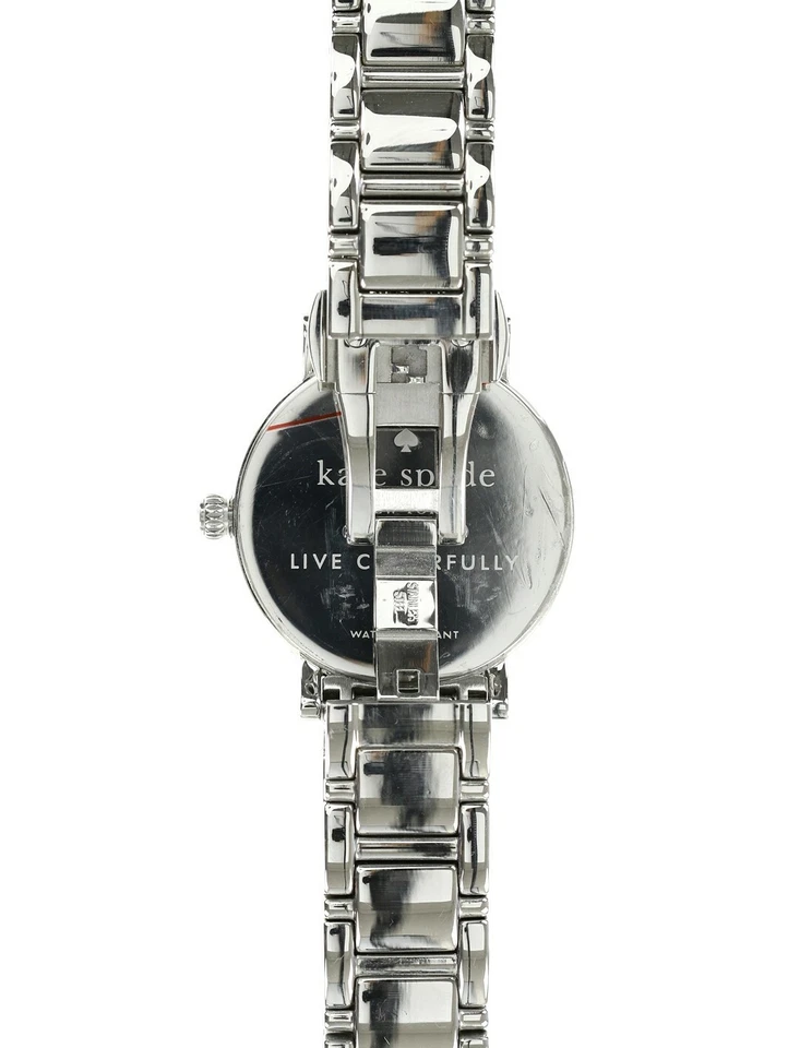 KATE SPADE Womens 1YRU0006 Gramercy Crystal Marker Silver 34mm Watch 130854 - Image 4 of 4