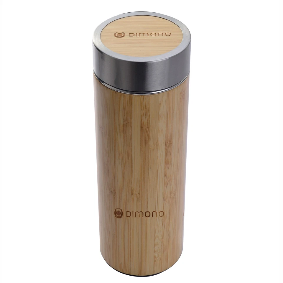 Thermobecher Thermosbecher Isolierbecher Kaffeebecher To Go Bambus Edelstahl Tee - Bild 2 von 4