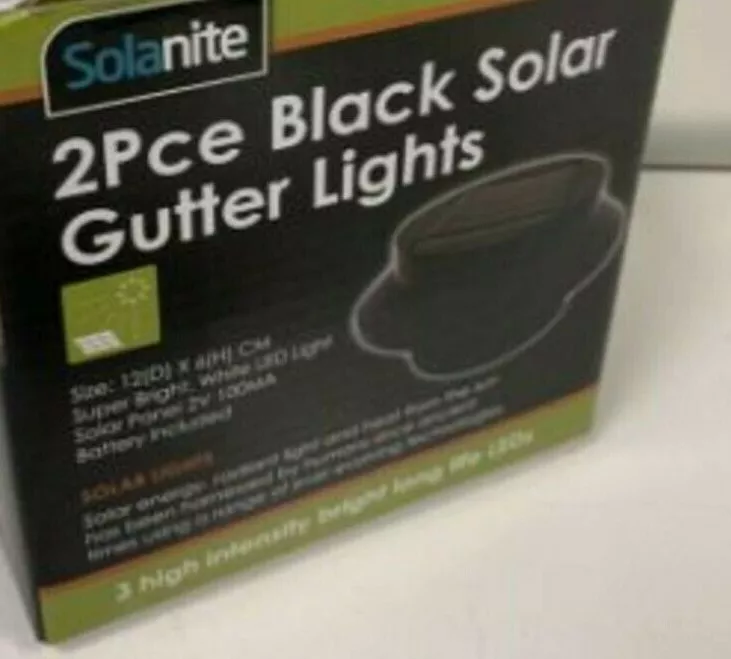 Black solar gutter lights online