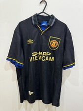 Original Manchester United Cantona #7 Away Football Shirt 1993/95 – Adults L