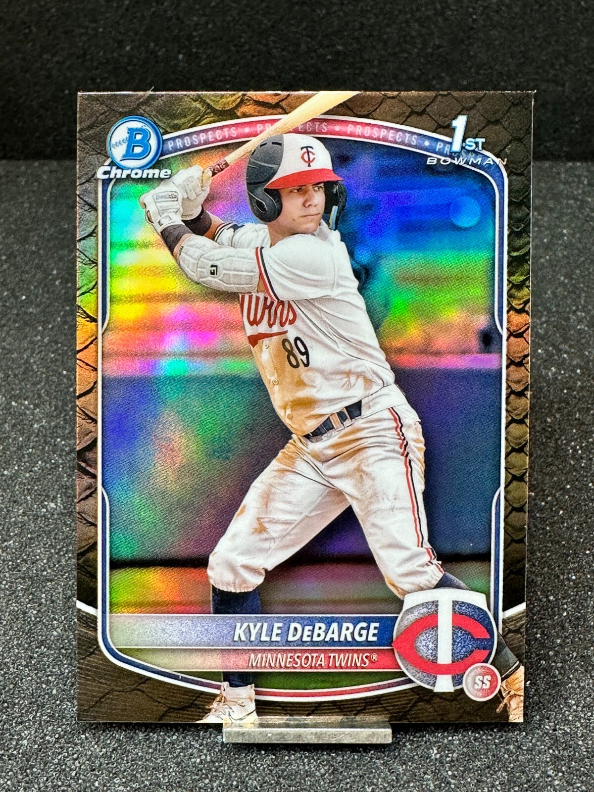 2025 Bowman Chrome 1st Prospect  KYLE DEBARGE  Reptilian Refractor  #BCP-139
