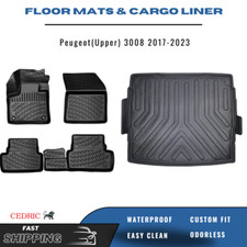 Car Floor Mats Upper Cargo Trunk Liner For Peugeot 3008 2017-2023 3d Full Set