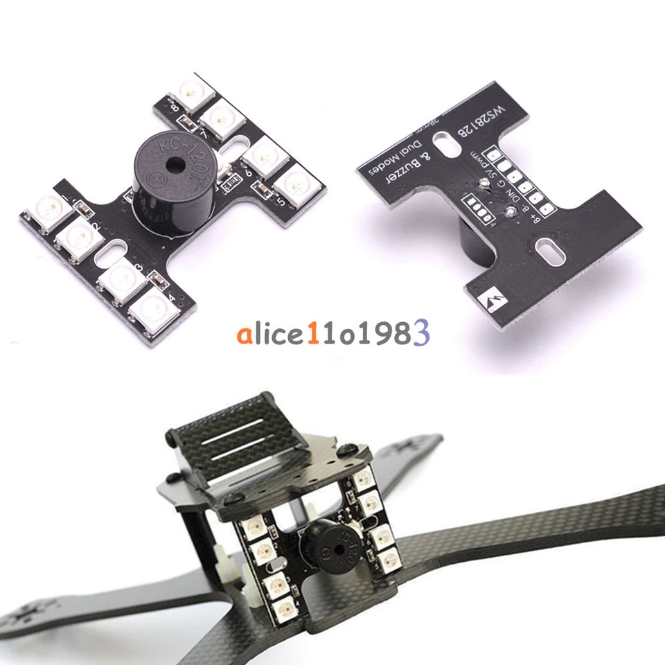 WS2812B RGB 2/6/8 LED Strip 5V Buzzer Dual Modes for Arduino FPV RC Quadcopter - Image 4 of 4