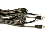 2x 6-ft RCA Male Shielded Audio Cable To Bare Wire For Speaker Subwoofer