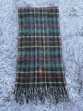 Polo Ralph Lauren Made In Italy 2-Face Wool Blend Scarf Plaid