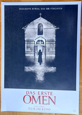 Filmplakat DAS ERSTE OMEN A1 Kinoposter Horror Voranzeige gerollt