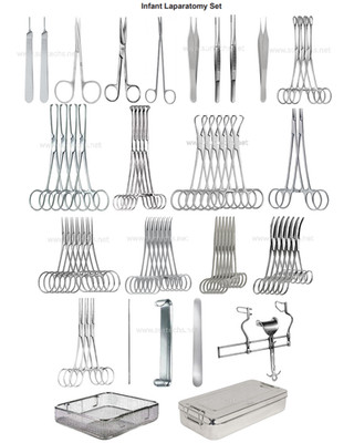Infant Laparotomy Set Pediatric Surgical Instrument Kit Neonatal Surgery Set
