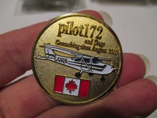 Personal PILOT172 Pilot 172 and Dogs Geocoin CANADIAN FLAG AIRPLAIN COIN